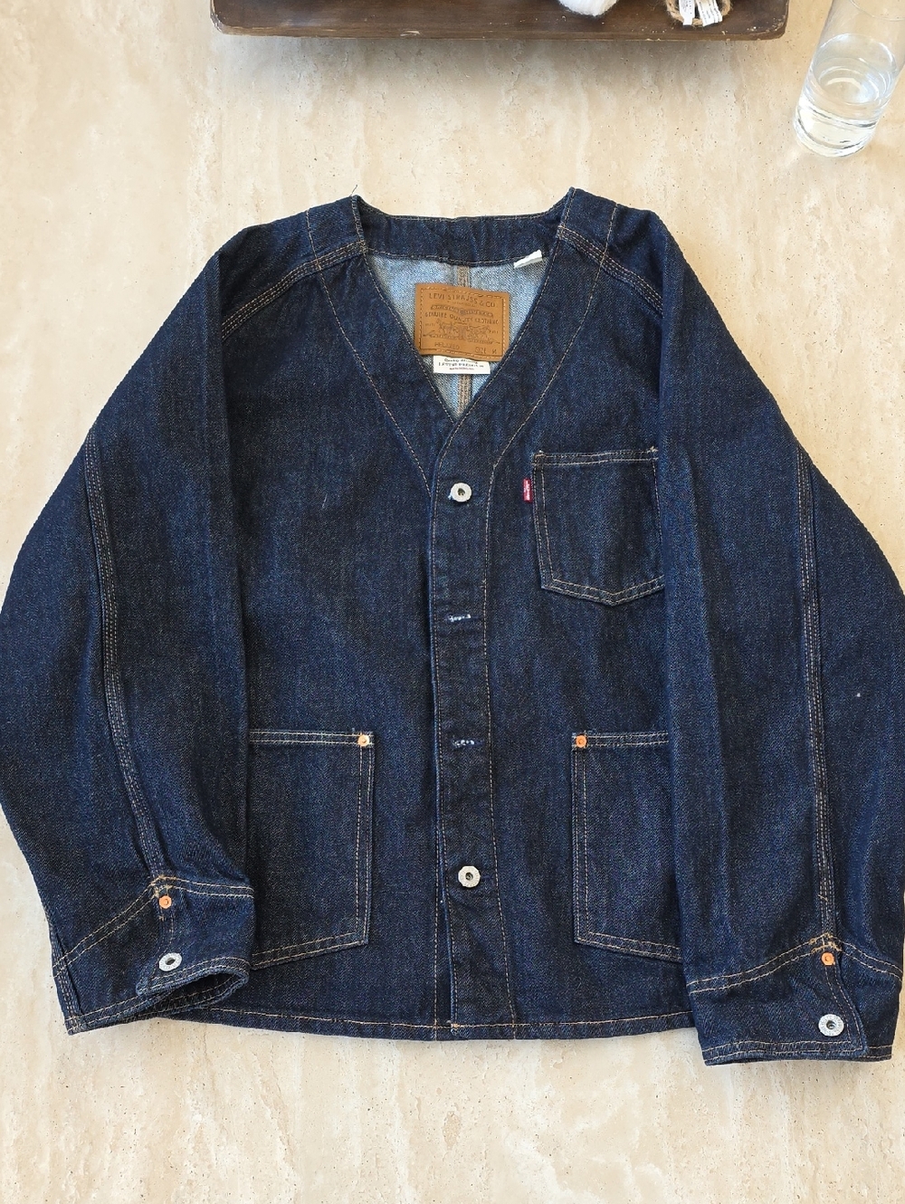 Levi's Indigo Denim Workwear Cardigan Jacket